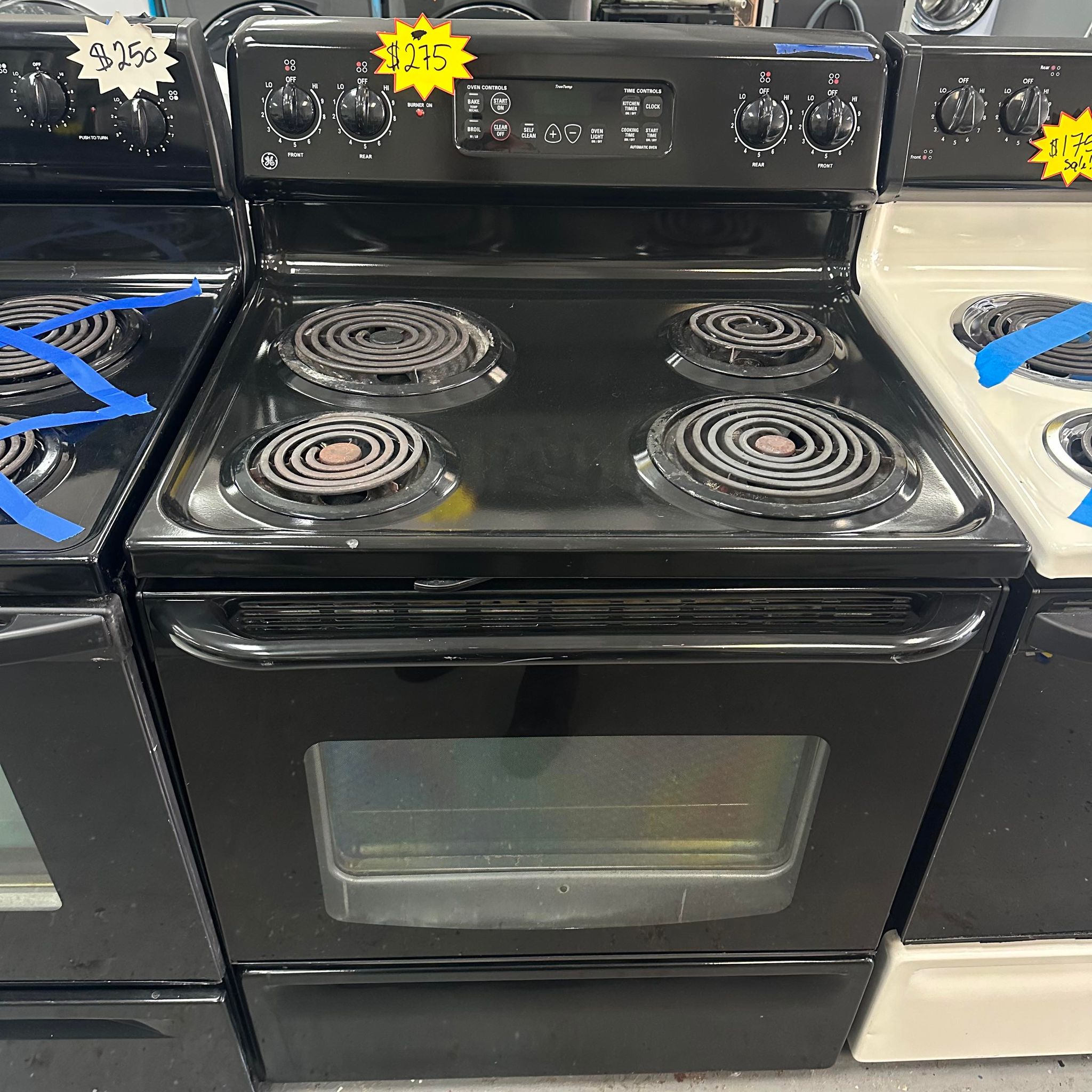 GE Electric coil range black Alpha Appliances