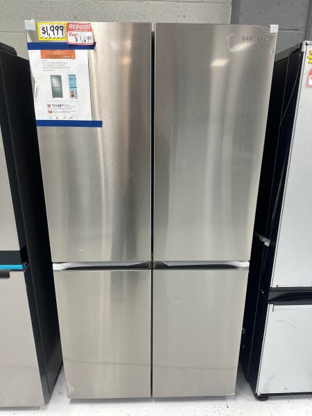 SAMSUNG 22.9 cu. ft. 4-Door Flex French Door Smart Refrigerator in Fingerprint Resistant Stainless Steel, Counter Depth
