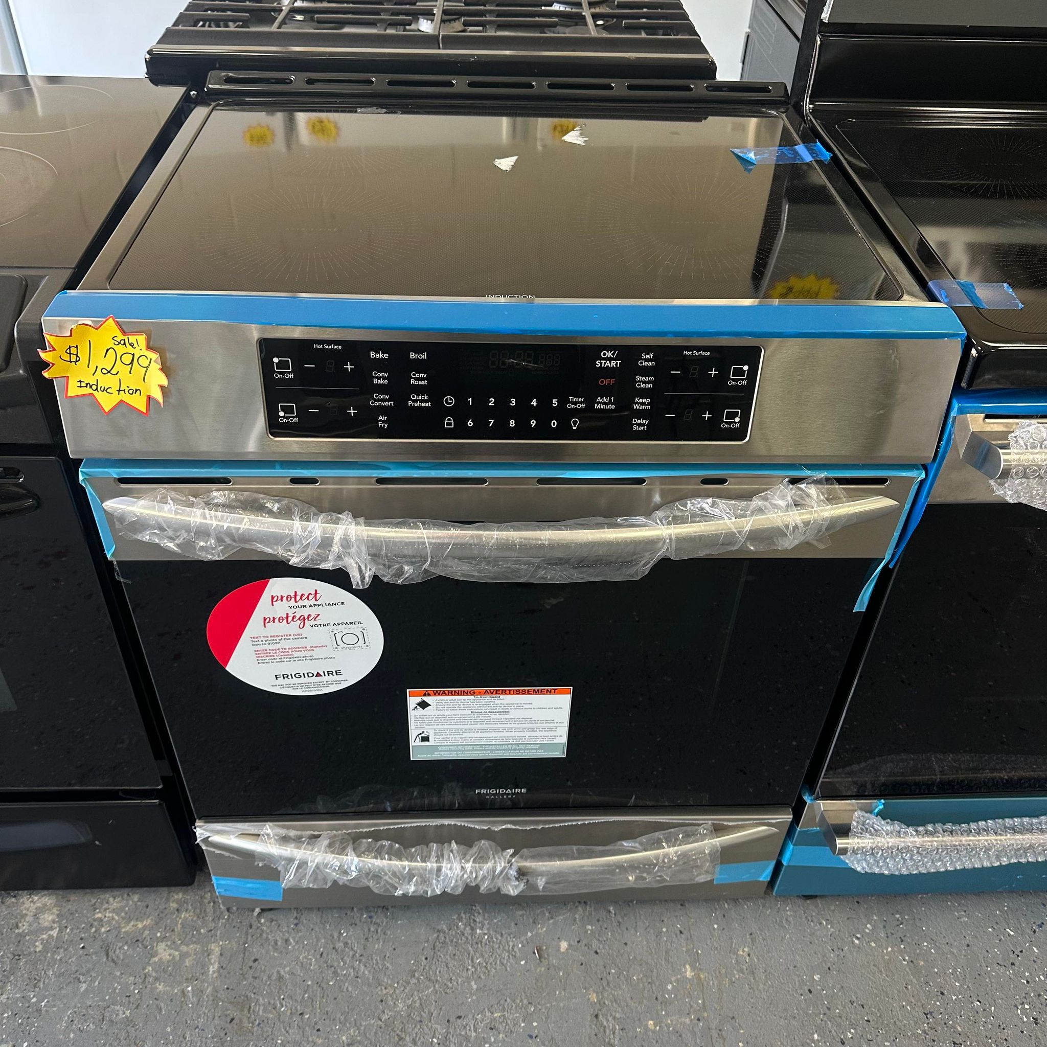 FRIGIDAIRE Slide in electric induction range stainless steel Alpha