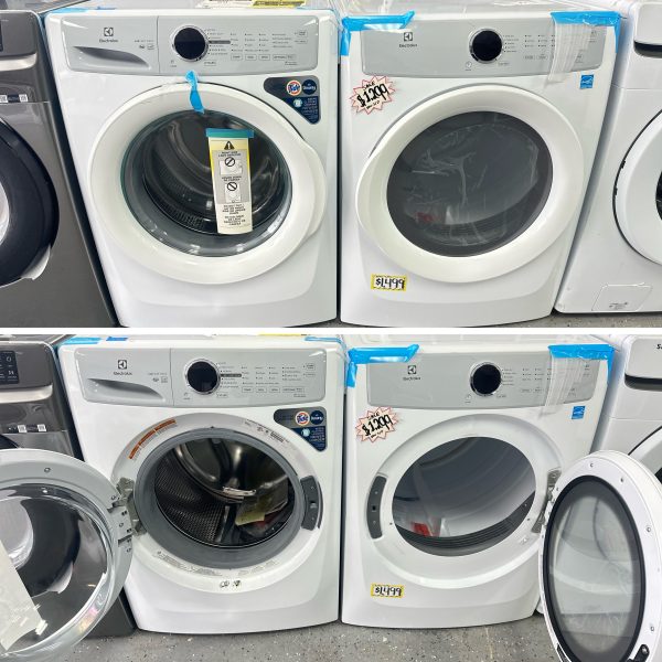 Electrolux 4.4 cu.ft washer and 8 cu.ft front load- white