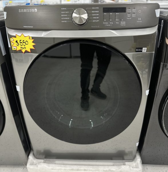SAMSUNG 7.5 cu. ft. Stackable Vented Electric Dryer with Sensor Dry in Stainless Steel
