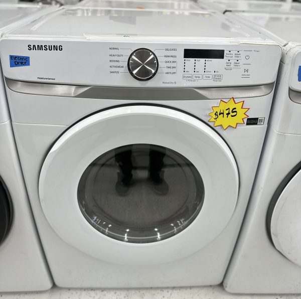 SAMSUNG 7.5 cu. ft. Stackable Vented Electric Dryer with Sensor Dry in White
