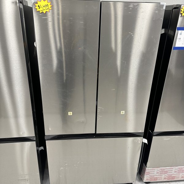 Samsung Bespoke 24 cu. ft. 3-Door French Door Smart Refrigerator with Beverage Center in Stainless Steel, Counter Depth
