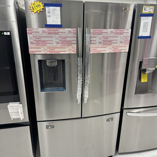 Samsung 27 cu. ft. 3-Door French Door Refrigerator in Fingerprint Resistant Stainless Steel, Standard Depth