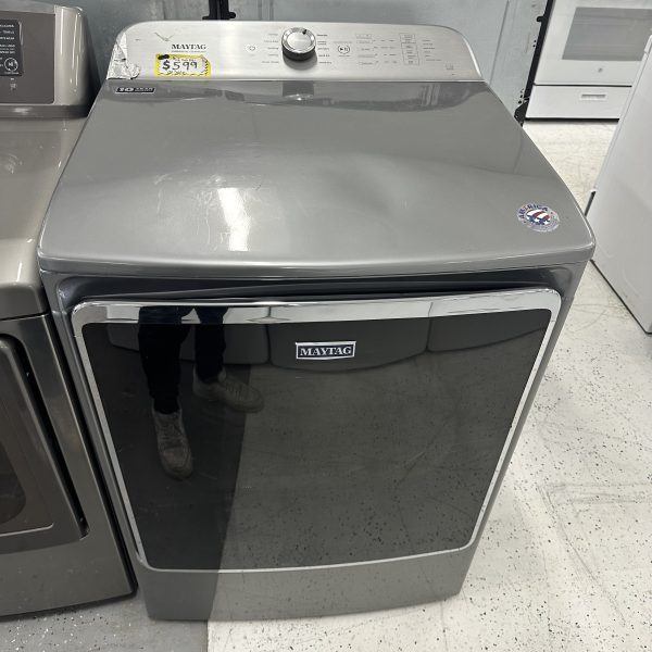 MAYTAG Large Capacity 9 cu.ft Electric Dryer Top Load In Stainless Steel